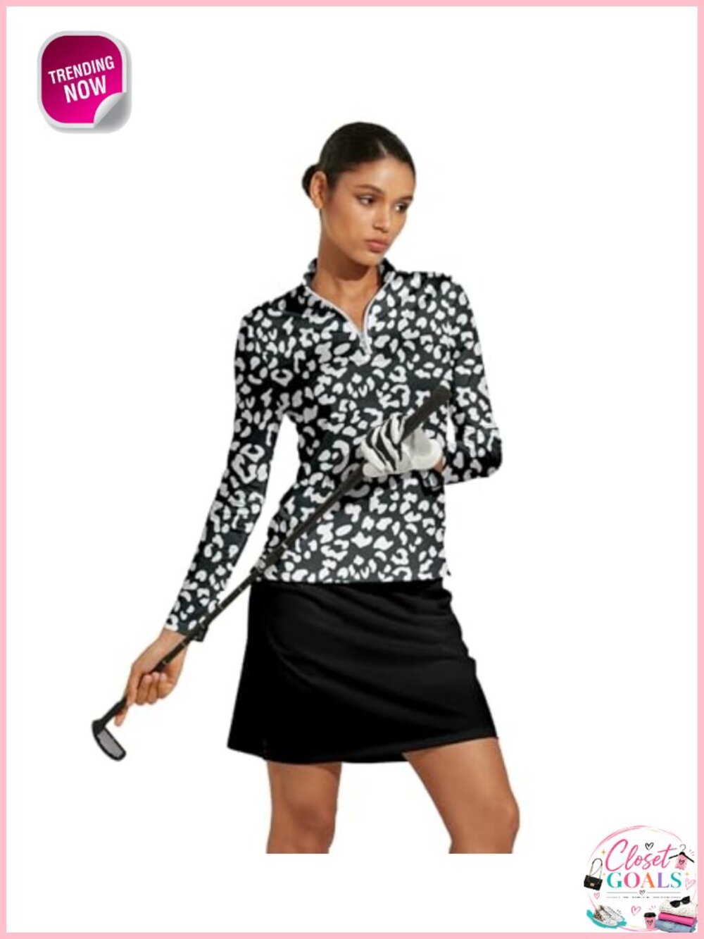 Women's Golf Polo Shirt UPF 50+ Quick Dry Long Sleeve Rash Guard Quarter Zip